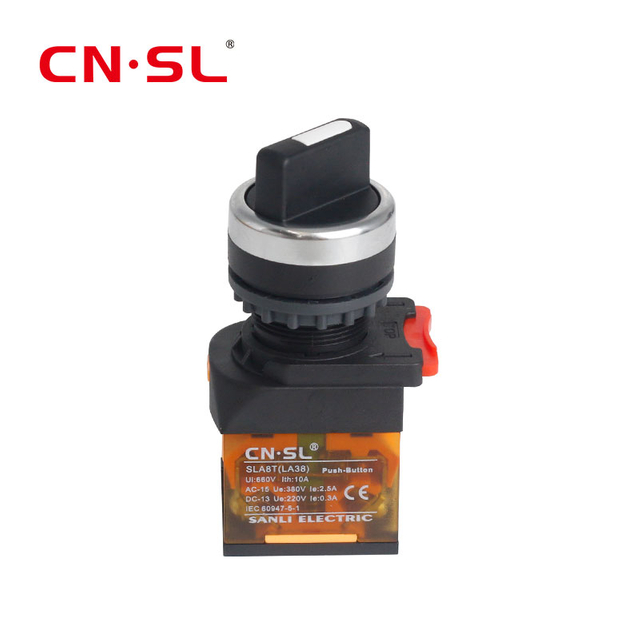 مفتاح محدد 22 مم 2NO 3 أوضاع يتم الحفاظ عليه بإغلاق دوار 10A