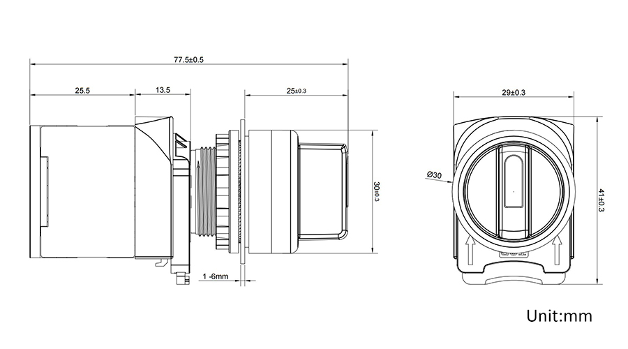 8T 旋钮三位置锁-复位-半复位
