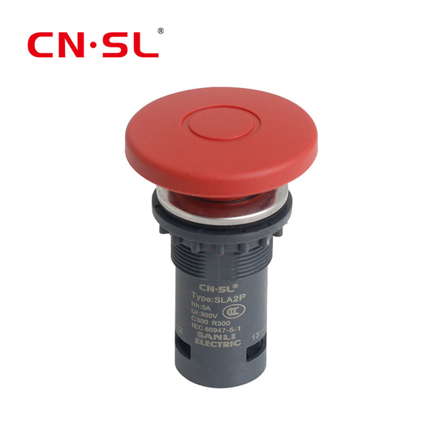 نصف لتر بحجم 40 مم قطر رأس الفطر 1NO + 1NC زر الضغط