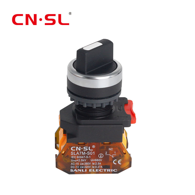 زر ضغط بلاستيكي 22 مم 1no 1nc 3 موضع محدد مفتاح جهاز انتقاء دوار